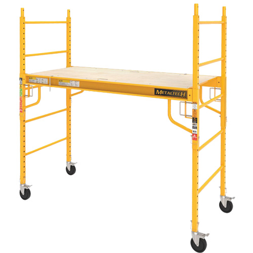 Mobile Work Scaffolding - Maxi Square Scaffolding, Steel Frame, 74" D x 74" H NRZ Safety Inc.