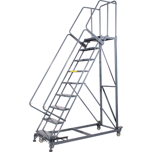 &eacute;chelles roulantes Monster, 8 marches, Largeur de la marche 24", Hauteur de la plateforme 80", Acier NRZ Safety Inc.