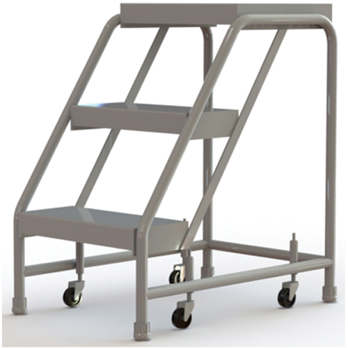 Rolling Ladder, 3 Steps, 16" Step Width, 30" Platform Height, Aluminum NRZ Safety Inc.