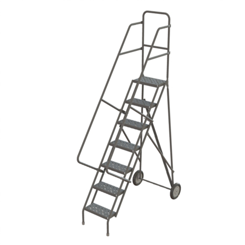 &eacute;chelles roulantes en acier, 7 marches, Largeur de la marche 16", Hauteur de la plateforme 70", Acier NRZ Safety Inc.