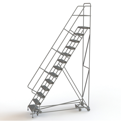 &eacute;chelles roulantes multidirectionnelles, 13 marches, Largeur de la marche 24", Hauteur de la plateforme 130", Acier NRZ Safety Inc.