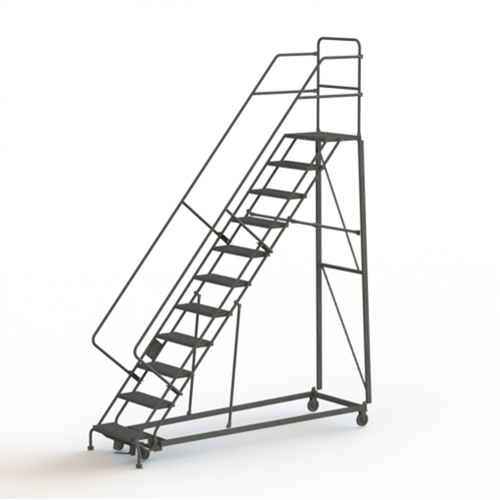 Heavy Duty Safety Slope Ladder, 11 Steps, Perforated, 50° Incline, 110" High NRZ Safety Inc.