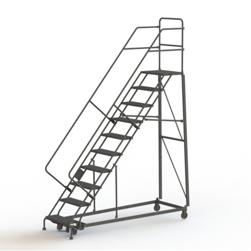 &eacute;chelles robustes en angle de s&eacute;curit&eacute;, 10 marches, Stri&eacute;, Inclinaison 50°, Hauteur 100" NRZ Safety Inc.