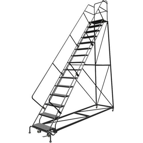 &eacute;chelles en angle de s&eacute;curit&eacute;, 15 marches, Perfor&eacute;, Inclinaison 50°, Hauteur 150" NRZ Safety Inc.