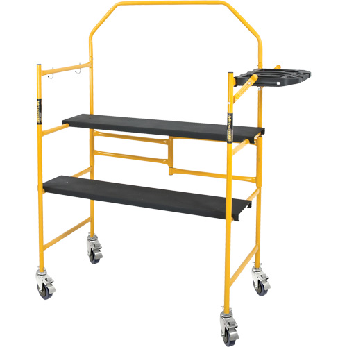 Jobsite Series 4' Safety Rail & Tool Shelf Scaffold Kit, Steel Frame, 49-1/2" D x 57-3/4" H NRZ Safety Inc.