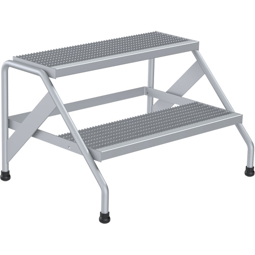 Escabeau en aluminium, 2 marche(s), 32-13/16" la x 24-9/16" lo x 20" h, Capacit&eacute; 500 lb NRZ Safety Inc.