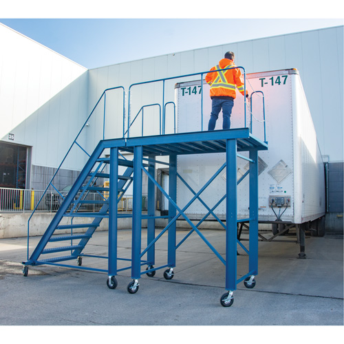 &eacute;chelle &agrave; neige, Acier, 10 Marches, 99" ha, 85-1/2" p, 48" Marche, Stri&eacute; NRZ Safety Inc.