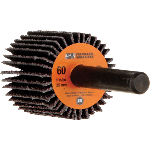 Standard Abrasives Flap Wheel, Aluminum Oxide, 60 Grit, 1" x 1" x 1/4" NRZ Safety Inc.