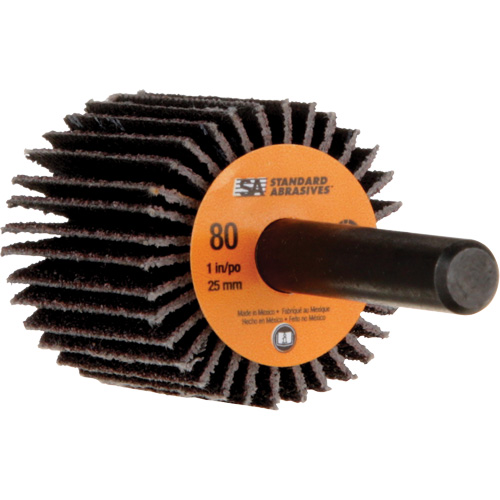 Standard Abrasives Flap Wheel, Aluminum Oxide, 80 Grit, 1" x 1" x 1/4" NRZ Safety Inc.