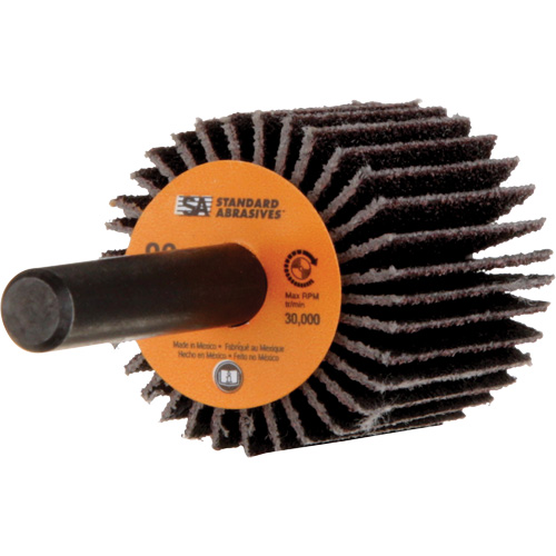 Standard Abrasives Flap Wheel, Aluminum Oxide, 80 Grit, 1" x 1" x 1/4" NRZ Safety Inc.