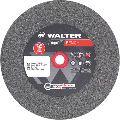Meules pour rectifieuses d'&eacute;tabli, 7" x 1", Arbre de 1", 1 NRZ Safety Inc.