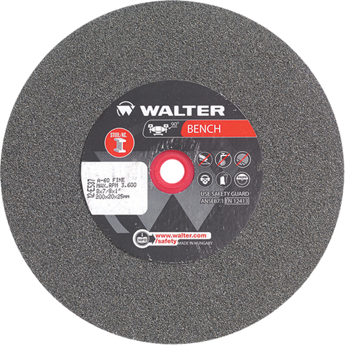 Meules pour rectifieuses d'&eacute;tabli, 8" x 7/8", Arbre de 1", 1 NRZ Safety Inc.