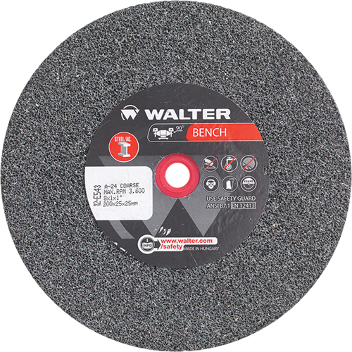 Meules pour rectifieuses d'&eacute;tabli, 8" x 1", Arbre de 1", 1 NRZ Safety Inc.
