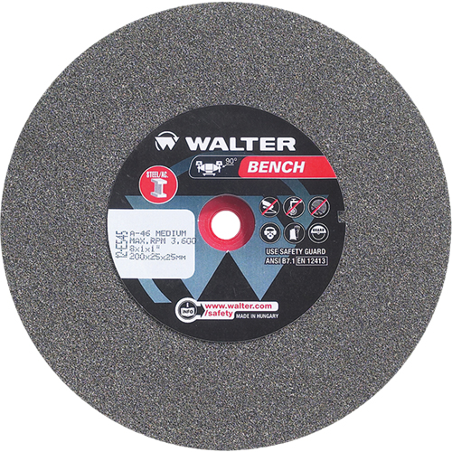 Meules pour rectifieuses d'&eacute;tabli, 8" x 1", Arbre de 1", 1 NRZ Safety Inc.