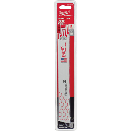 The Torch Ice Hardened Sawzall&reg; Blade, Bi-Metal, 10 TPI, 9" L x 1" W NRZ Safety Inc.