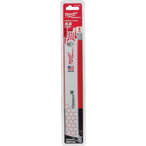 The Torch Sawzall&reg; Blades, Bi-Metal, 14 TPI, 9" L x 1" W NRZ Safety Inc.