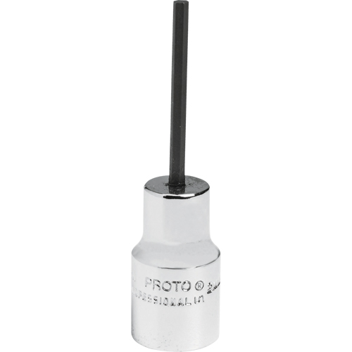 Standard Bit Socket, Hex, 2.5 mm x 1-7/8" L, 1/4" Drive NRZ Safety Inc.