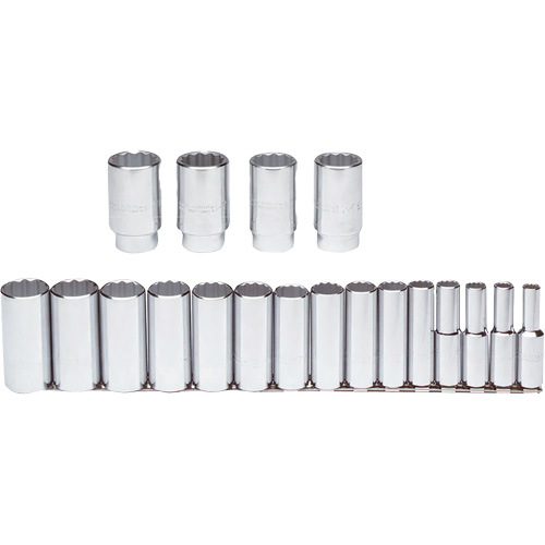 Jeu de douilles, 19 Mcx, Prise de 1/2", Profond NRZ Safety Inc.