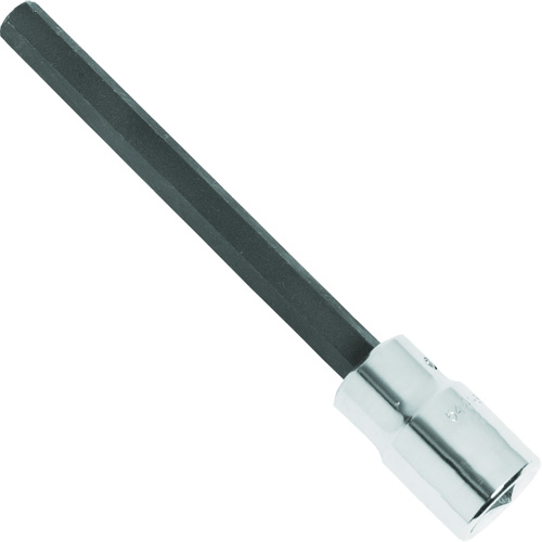 Extra-Long Bit Socket, Hex, 1/4" x 4-5/8" L, 1/2" Square Drive Drive NRZ Safety Inc.