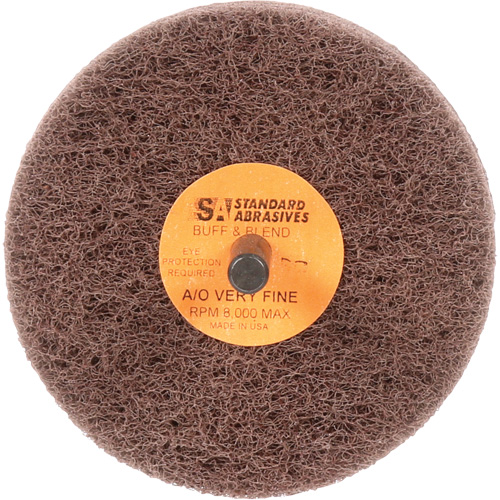 Standard Abrasives Buff & Blend Wheel, 3" Dia. x 3" W, 1/4" Arbor, Aluminum Oxide NRZ Safety Inc.