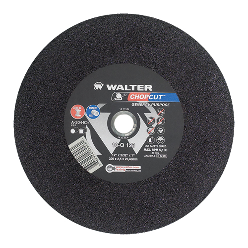 Meule &agrave; tronçonner pour scie de d&eacute;coupage Chopcut, 12" x 3/32", Arbre de 1", Type 1, Oxyde d'aluminium, 5200 Tr/min NRZ Safety Inc.