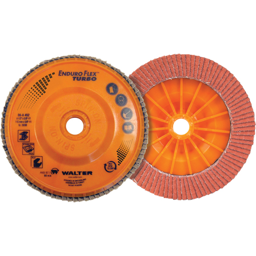 Disque &agrave; lamelles Turbo Enduro-Flex, 4-1/2" x 5/8"-11, Type 27S, Grain 36/60, C&eacute;ramique NRZ Safety Inc.