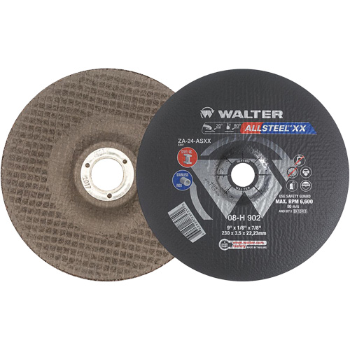 ALLSTEEL XX Depressed Centre Grinding Wheels, 9" x 1/8", 7/8" Arbor, Type 27 NRZ Safety Inc.