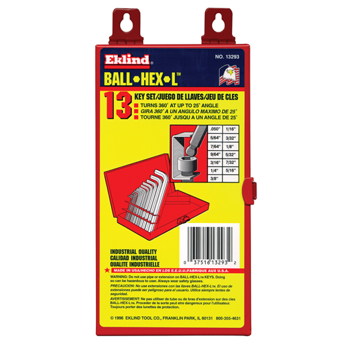 Balldrive Hex Key, Hex End, 1/20" x 2.8" L, L Shape NRZ Safety Inc.