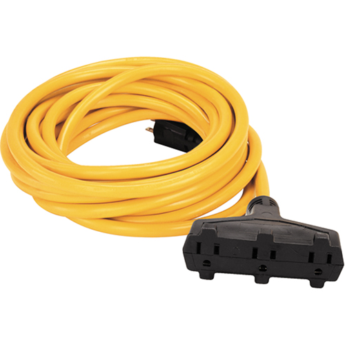 Vinyl Extension Cord, Outdoor, SJTW, 14/3 AWG, 15 A, 3 Outlet(s), 50' NRZ Safety Inc.