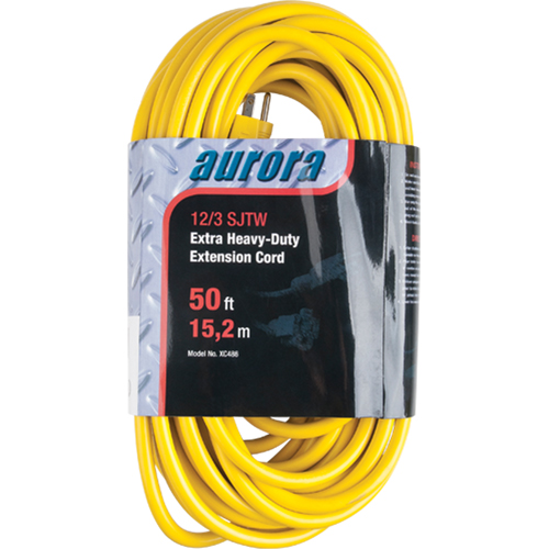 Cordon rallonge en vinyle, Ext&eacute;rieur, SJTW, AWG 12/3, 15 A, 50' NRZ Safety Inc.