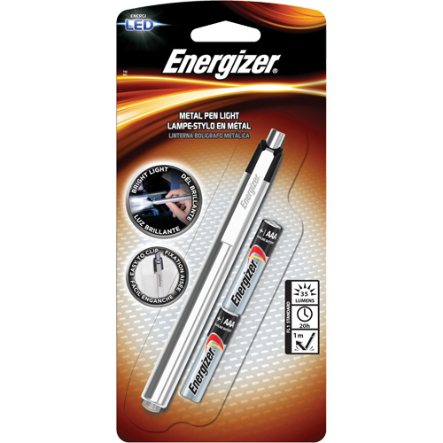 Lampe stylo, DEL, 35 lumens, Corps en Aluminium, piles AAA, Compris NRZ Safety Inc.