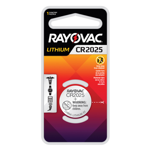 CR2025 Lithium Coin Cell Battery, 3 V NRZ Safety Inc.