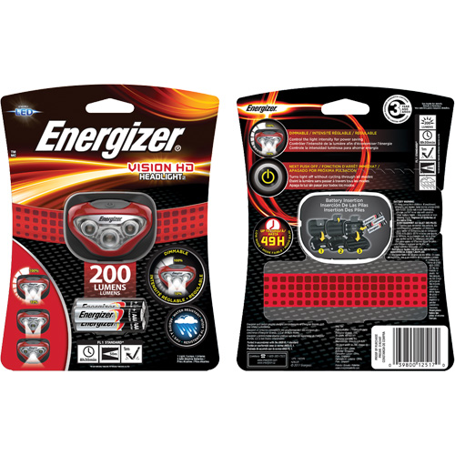 Vision Headlight, LED, 200 Lumens, 8.5 Hrs. Run Time, AAA Batteries NRZ Safety Inc.