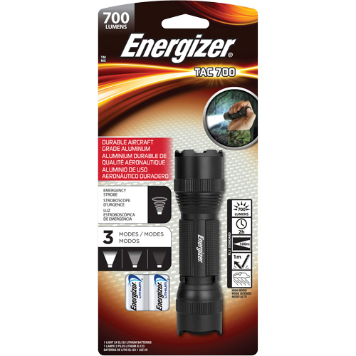 Lampe de poche TAC 700, DEL, 700 lumens, Piles CR123 NRZ Safety Inc.