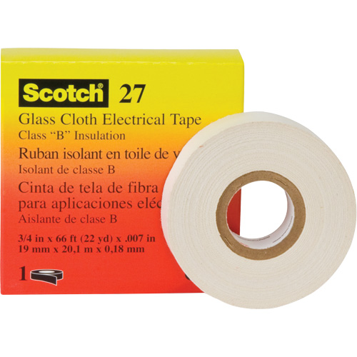 Scotch&reg; 27 Glass Cloth Electrical Tape, 12 mm (1/2") W x 20 m (66') L NRZ Safety Inc.