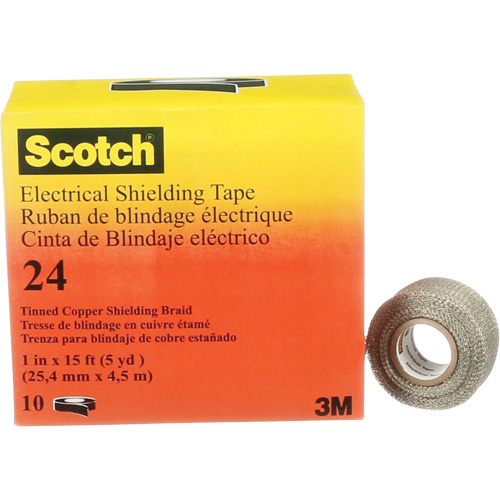 Scotch&reg; Electrical Shielding Tape, 25.4 mm (1") x 4.6 m (15'), Black, 16 mils NRZ Safety Inc.