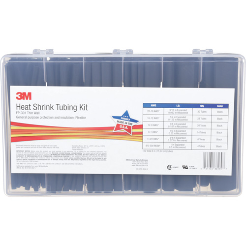 Tube thermor&eacute;tractable, Paroi mince, 6", 1" (2,54cm) - 0,1875" (0,48cm) NRZ Safety Inc.