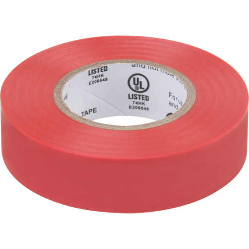 Electrical Tape, 19 mm (3/4") x 18 M (60'), Red, 7 mils NRZ Safety Inc.