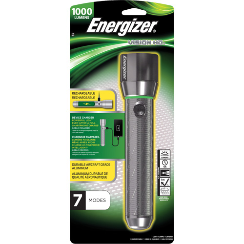 Vision HD Focus Flashlight, LED, 1000 Lumens, Rechargeable Batteries NRZ Safety Inc.