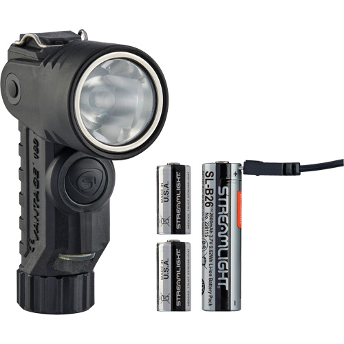 Vantage&reg; 180 X Multi-Fuel Helmet/Right Angle Flashlight, LED, Rechargeable/CR123A Batteries, Nylon Polymer NRZ Safety Inc.