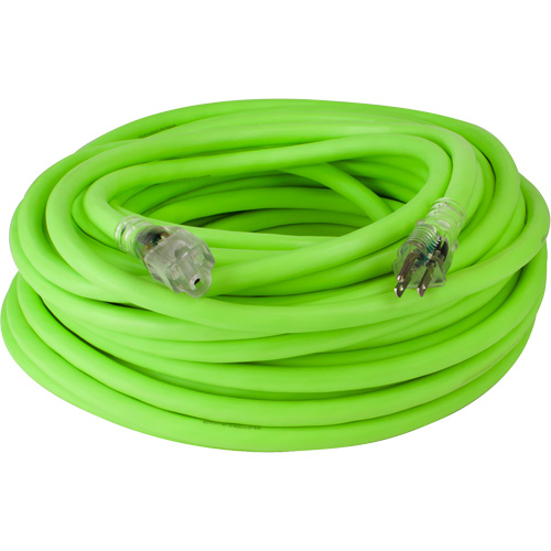 Flexzilla&reg; Pro Industrial Extension Cord, All-Weather, SJTW, 10/3 AWG, 15 A, 100' NRZ Safety Inc.