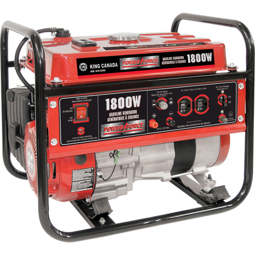 G&eacute;n&eacute;ratrice &agrave; lessence, 1800 W de surtension, 1400 W nominale, 120 V, R&eacute;servoir de 7 L NRZ Safety Inc.