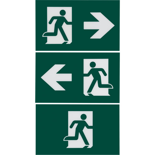 Running Man Sign with Security Lights, LED, Battery Operated/Hardwired, 12-1/10" L x 11" W, Pictogram NRZ Safety Inc.