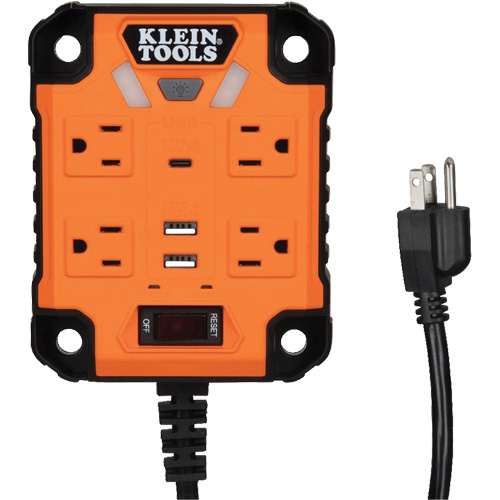 Powerbox 1 Magnetic Power Strip, 4 Outlet(s), 5', 120 V NRZ Safety Inc.