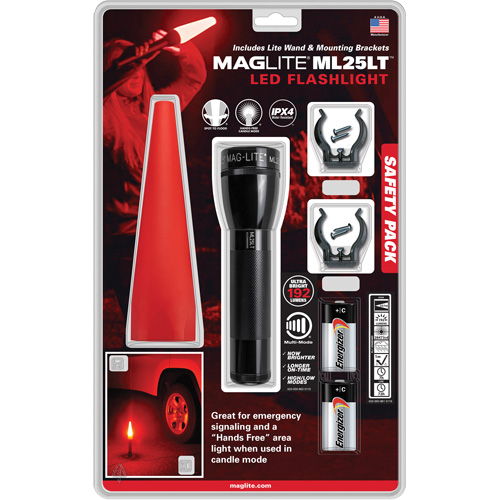 Ensemble de lampes de poche de s&eacute;curit&eacute;, DEL, 192 lumens, Piles C NRZ Safety Inc.