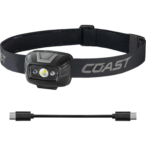FL20R Dual Colour Wide Angle Flood Headlamp, LED, 520 Lumens, 2.5 Hrs. Run Time, Rechargeable Batteries NRZ Safety Inc.
