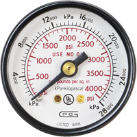 Manom&egrave;tres,  1-1/2", 0 - 4000 psi, Fixation arri&egrave;re, Analogique NRZ Safety Inc.