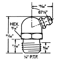 Fitting, 1/4" Thread NRZ Safety Inc.