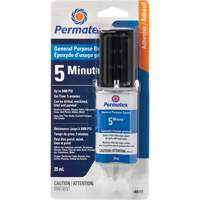 PermaPoxy 5 Minute General Purpose Epoxy, 29.5 ml, Epoxy, Two-Part, Clear NRZ Safety Inc.