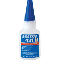 Adh&eacute;sif instantan&eacute;  431 pour toute surface, Transparent, Bouteille, 20 g NRZ Safety Inc.